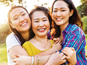 Hawaiian family after hearing test