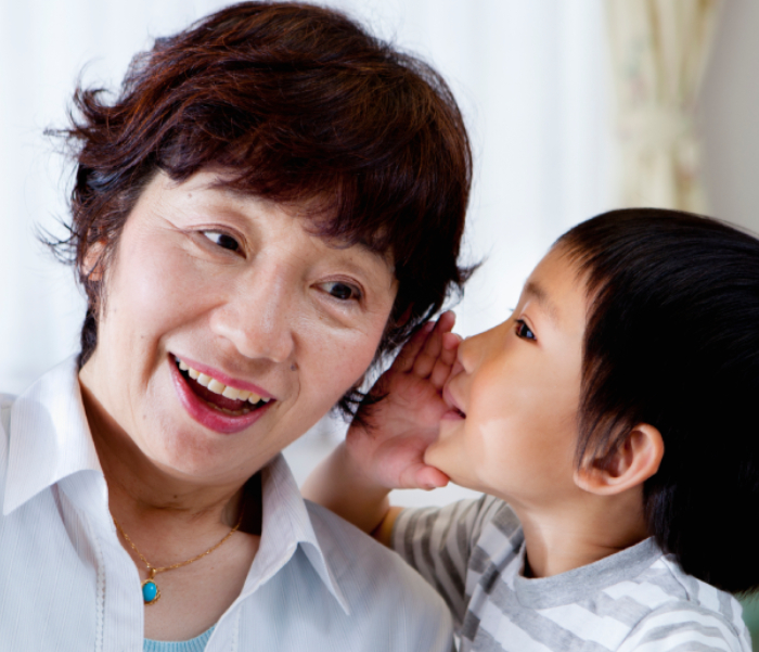 Mother and child sharing a moment